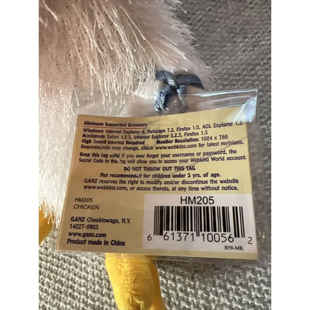 Webkinz Chicken Brand New With Sealed Code 🐔 HM205